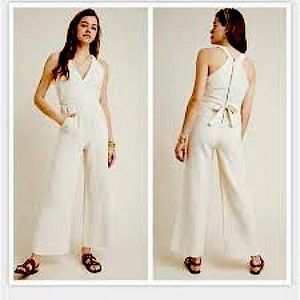 Anthropologie Demi texture jumpsuit sz 16